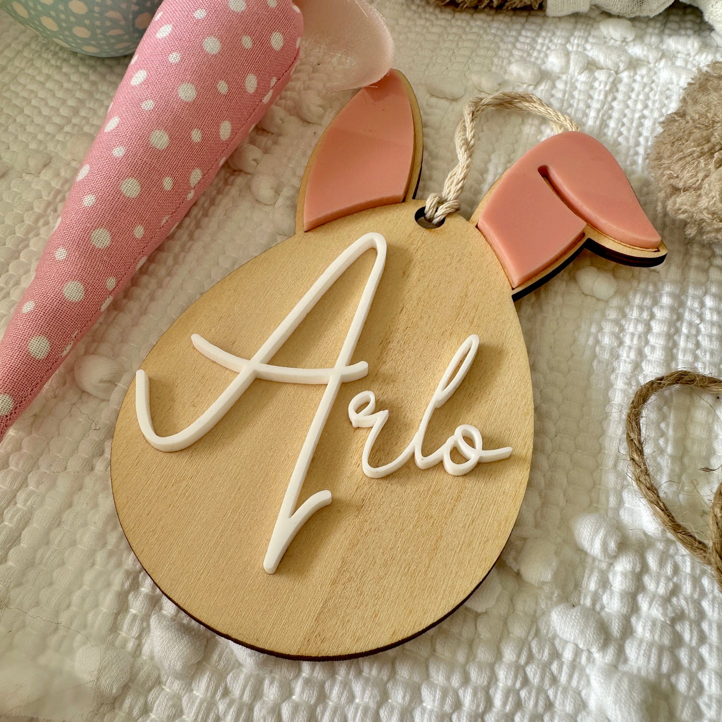 Easter Personalised Bunny Ears Tag