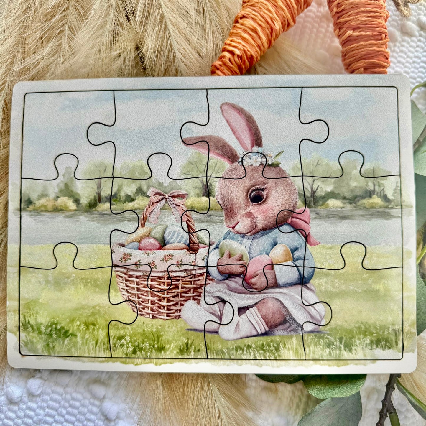 Easter Bunny 2024 Wooden Jigsaw Children Kids A5
