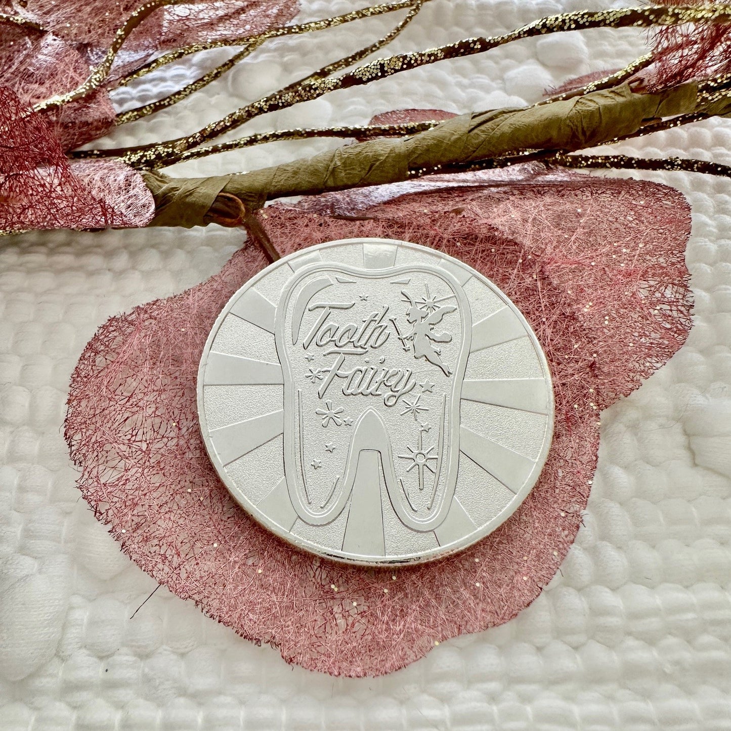 Tooth fairy coin gold silver play