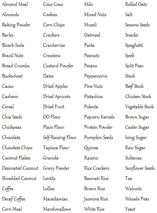 Wooden Pantry Labels Brown
