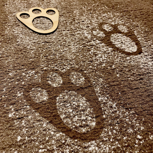 Wooden Easter Bunny Footprint Stencil