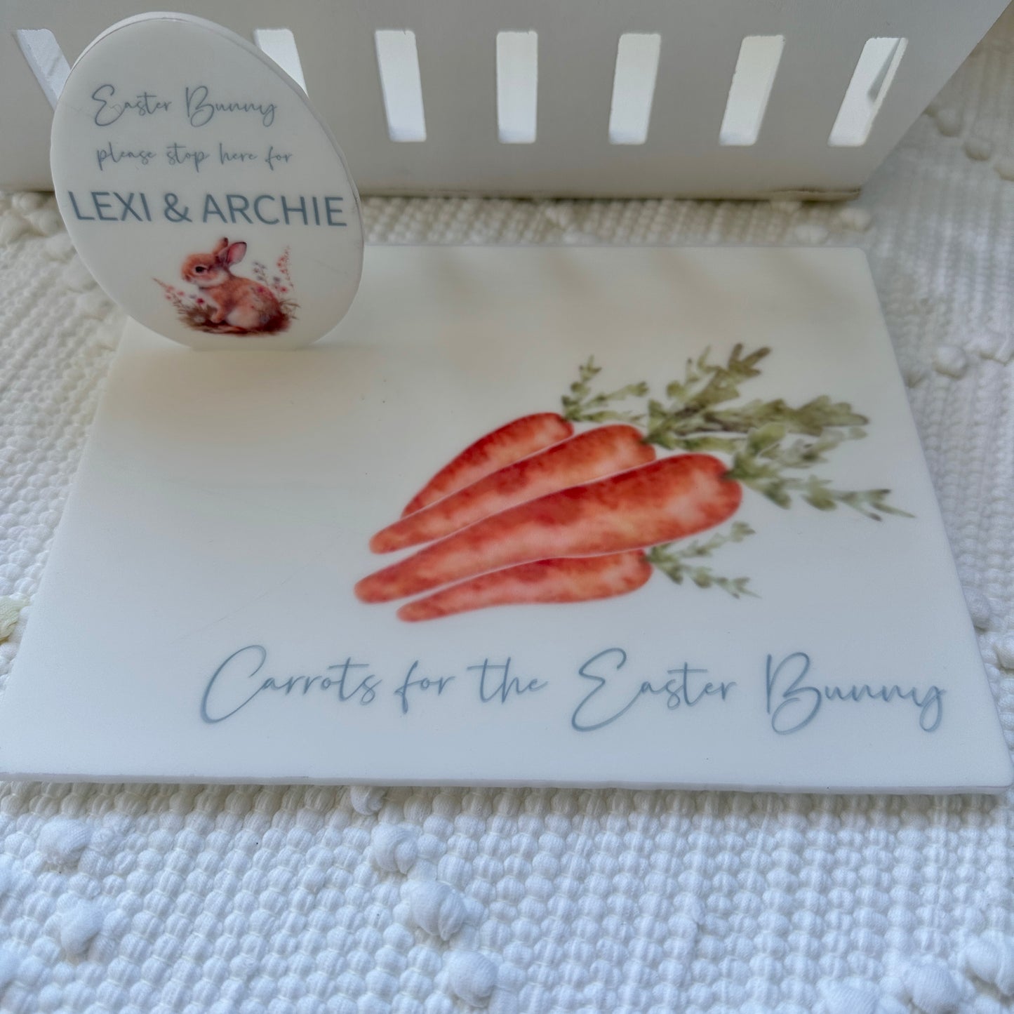 Gift Decoration Easter Bunny Children 2024 Acrylic Signs Rabbit Bunny