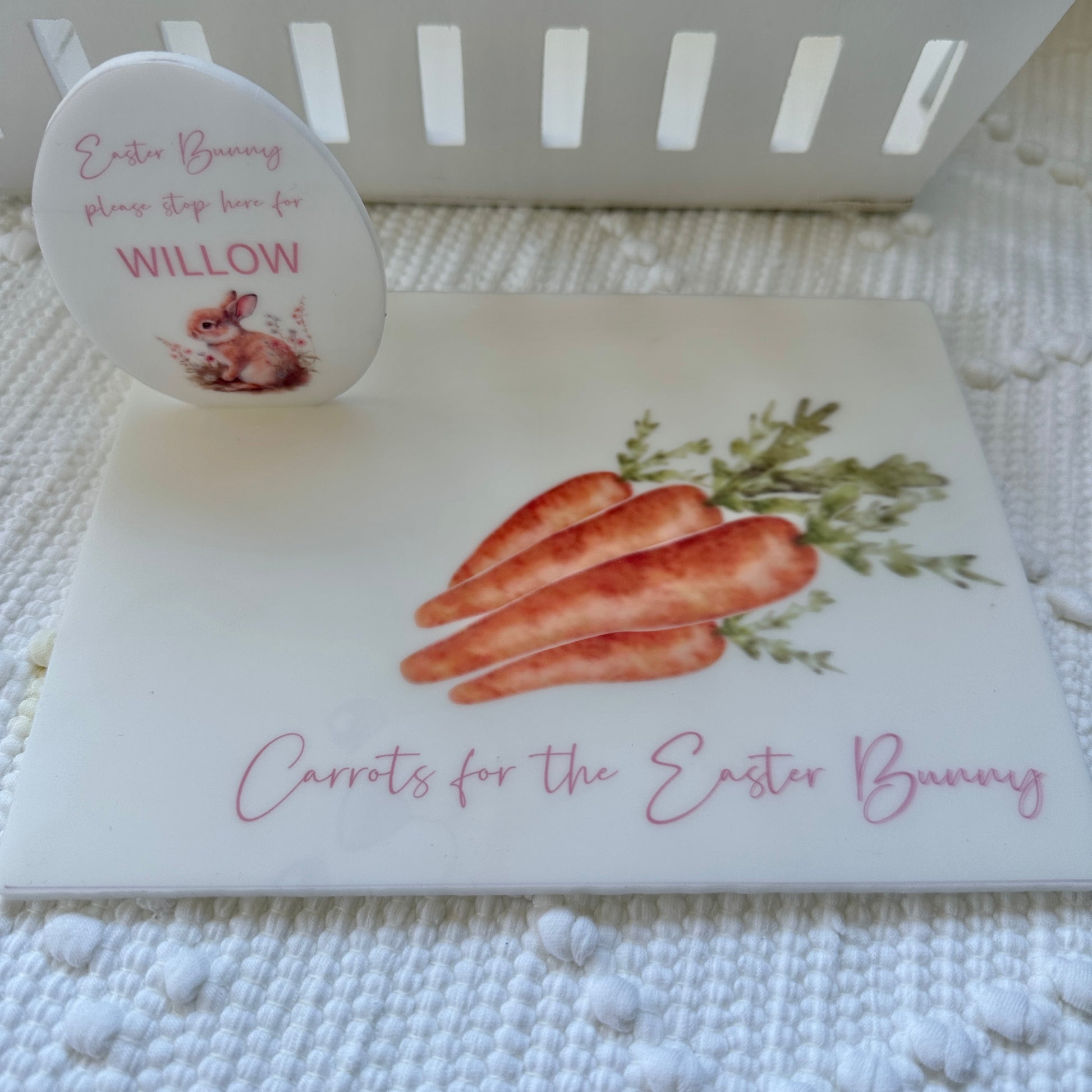 Gift Decoration Easter Bunny Children 2024 Acrylic Signs Rabbit Bunny