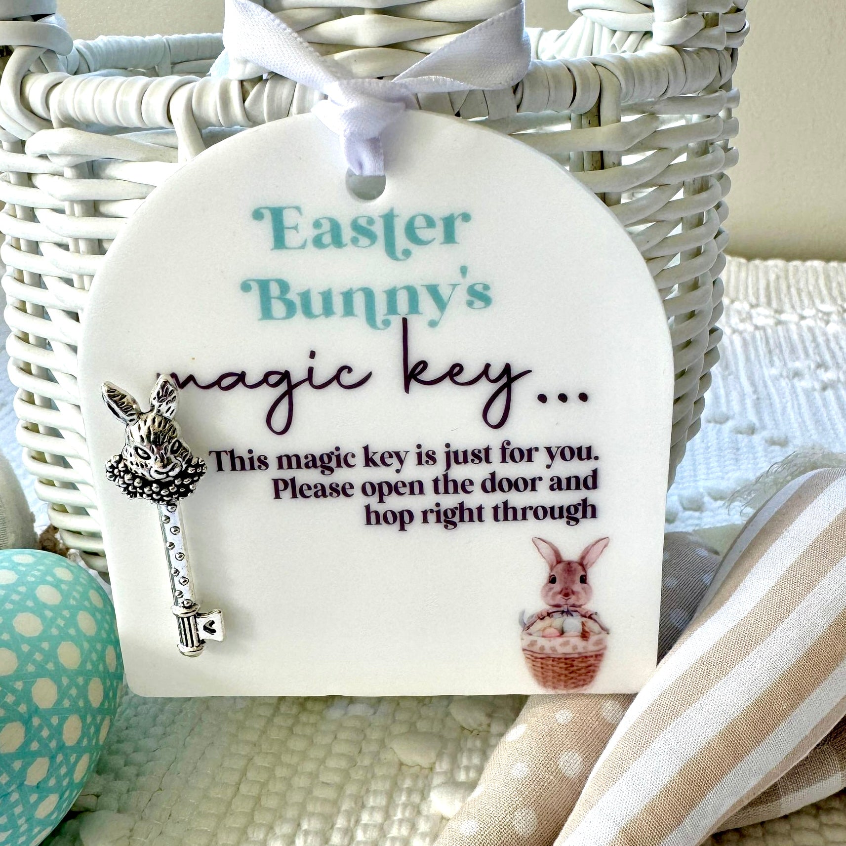 Easter Bunny Magic Key 2024 Kids Children Rabbit Acrylic
