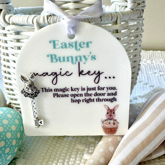 Easter Bunny Magic Key 2024 Kids Children Rabbit Acrylic