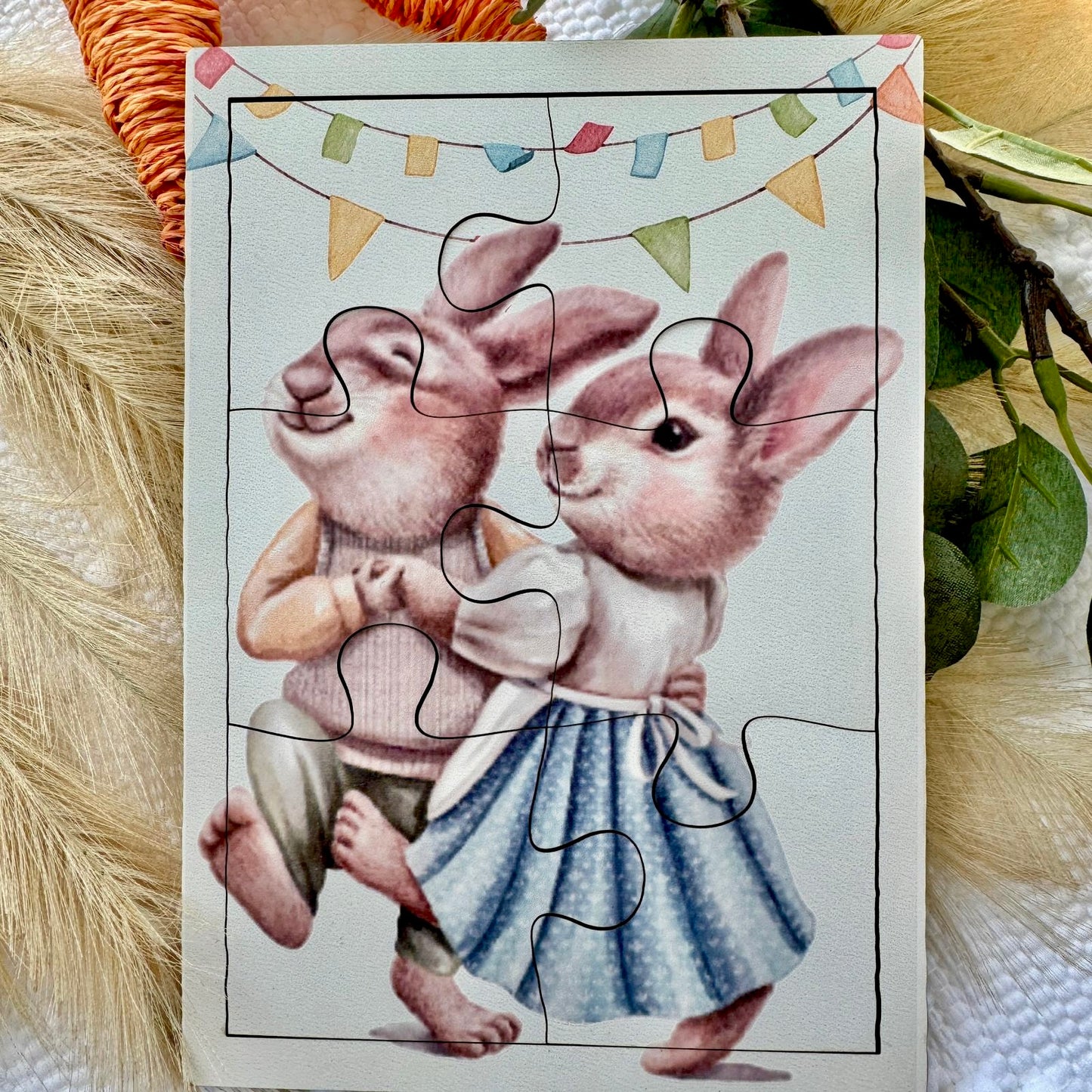 Easter Bunny 2024 Wooden Jigsaw Children Kids A5