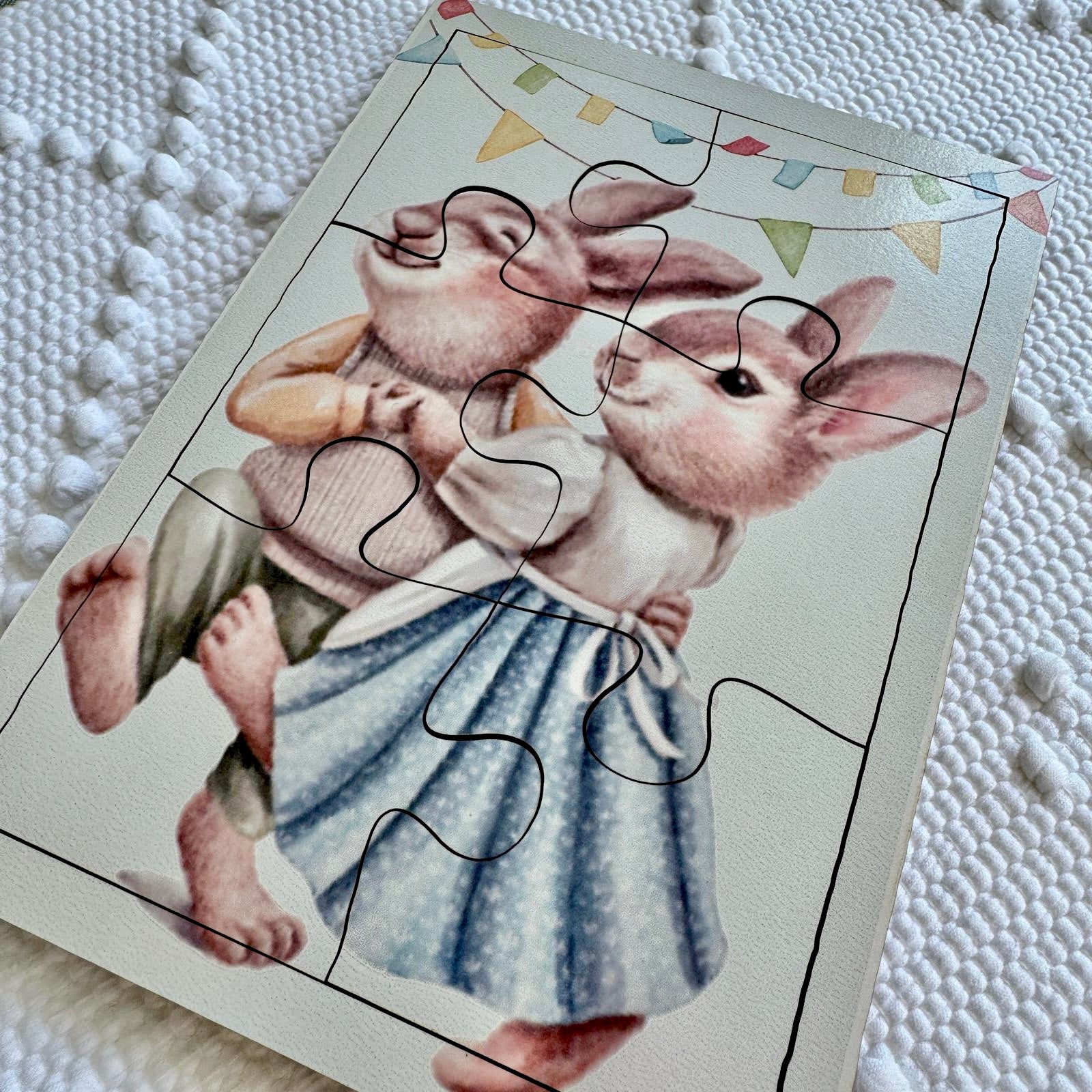 Easter Bunny 2024 Wooden Jigsaw Children Kids A5