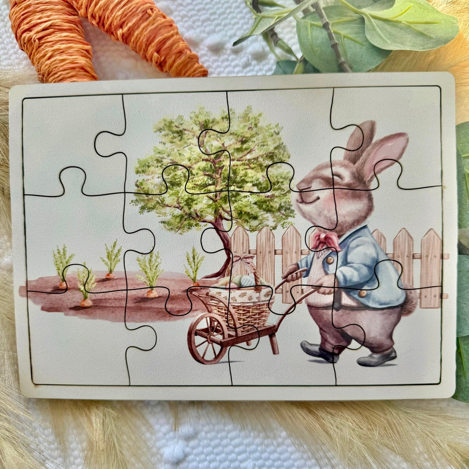 Easter Bunny 2024 Wooden Jigsaw Children Kids A5