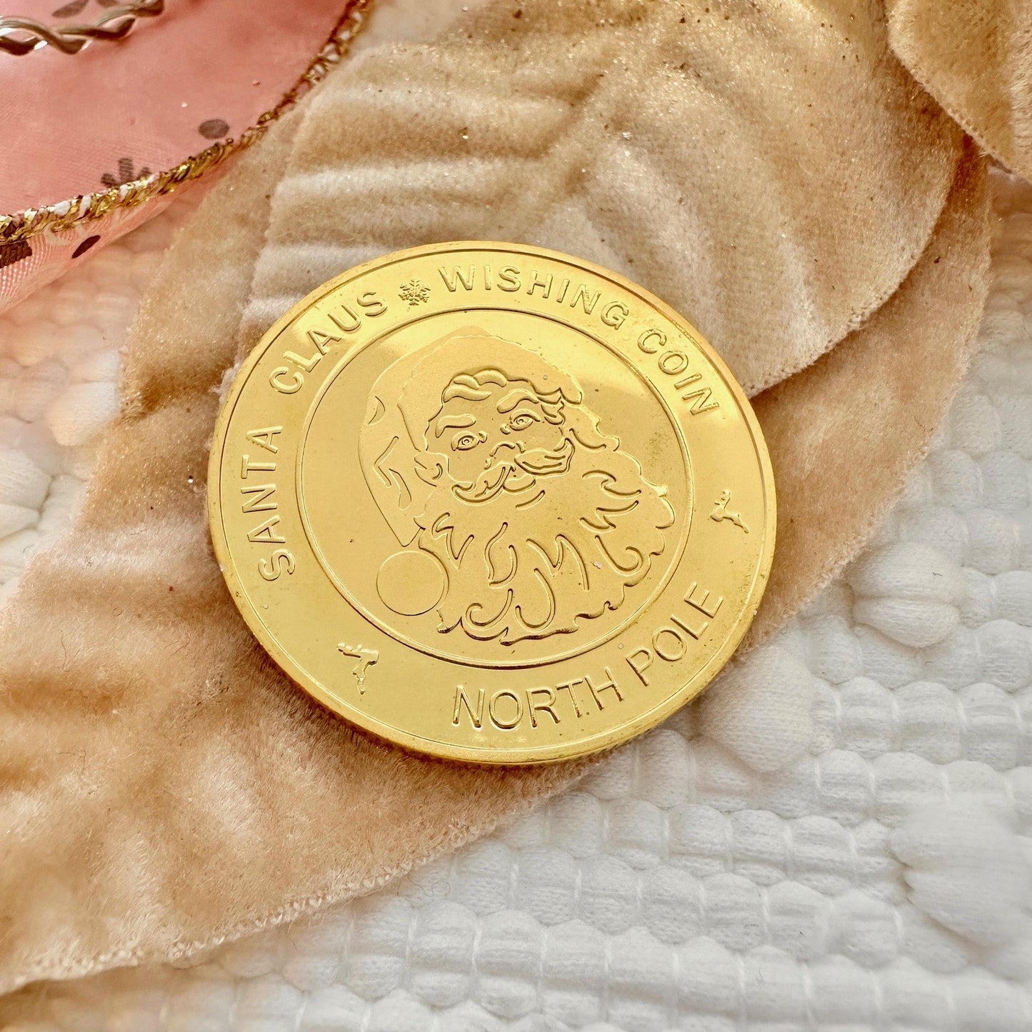 Christmas Santa Claus Coin Gold Silver Festive Play