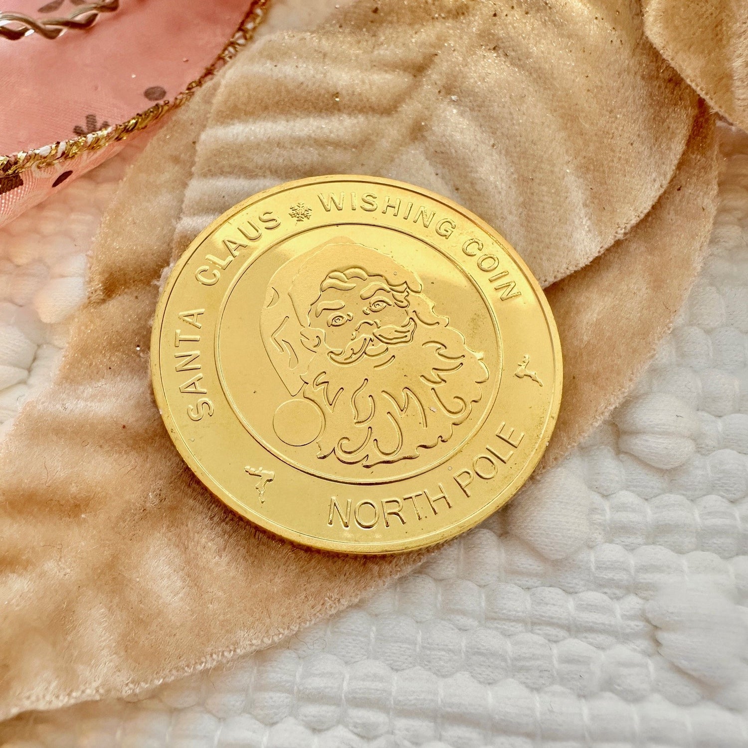 Christmas Santa Claus Coin Gold Silver Festive Play