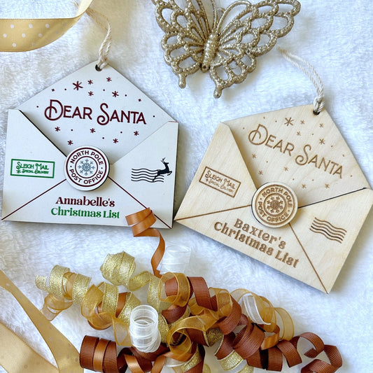 Christmas Wooden Santa Letter Envelope North Pole