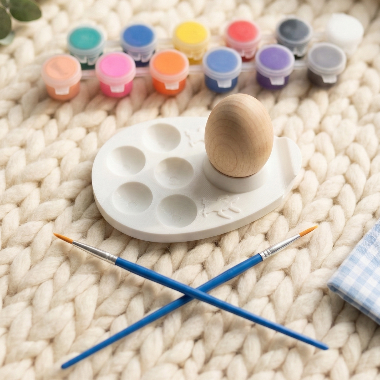 Easter Egg Painting palette, kids, fun, wooden, egg, paint