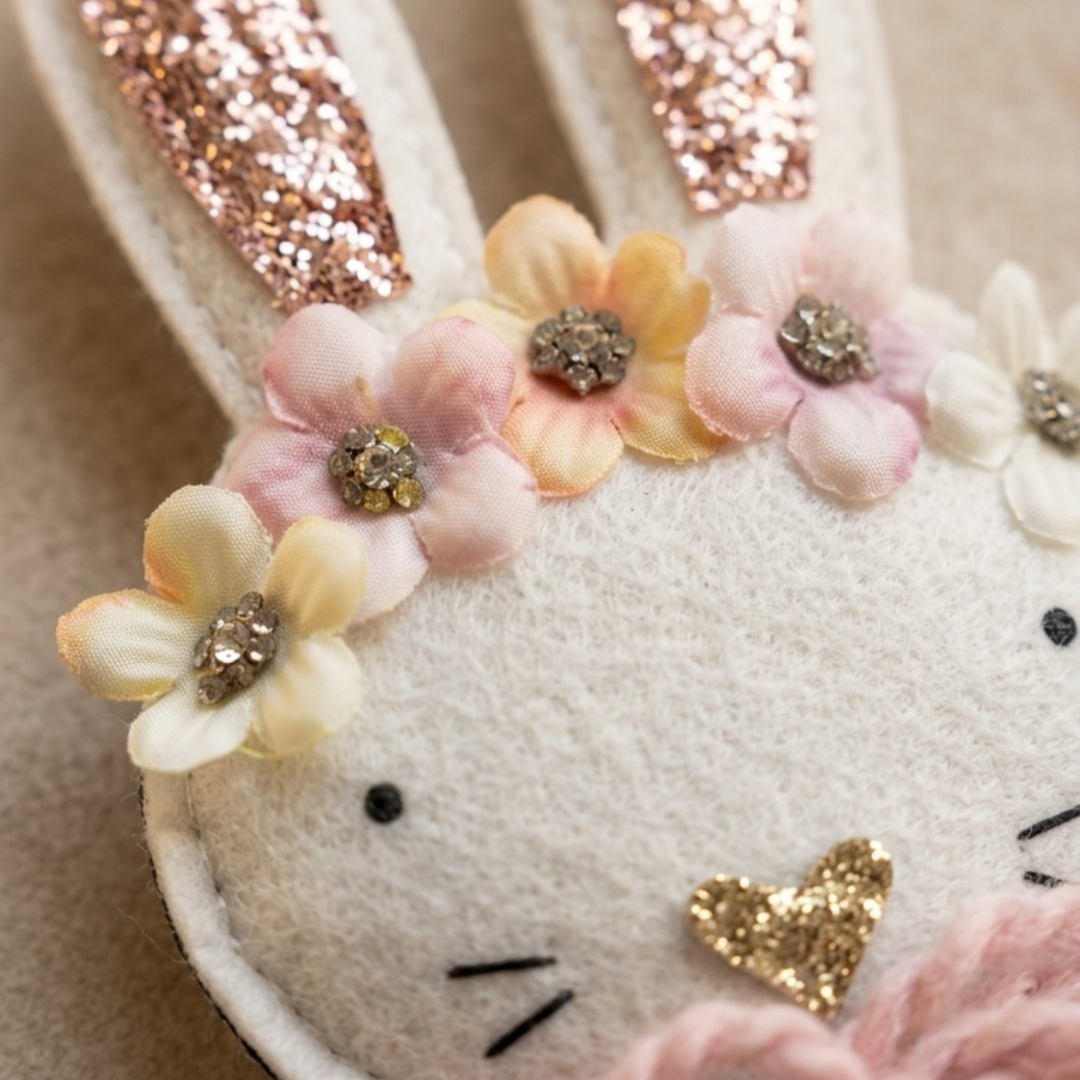 By Sadie, Easter, Wand, Bunny, Nursery, First Easter, Wooden, Pink, Rabbit