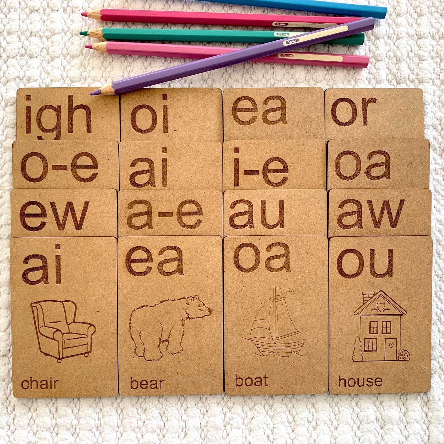 Wooden Learning Sounds Cards