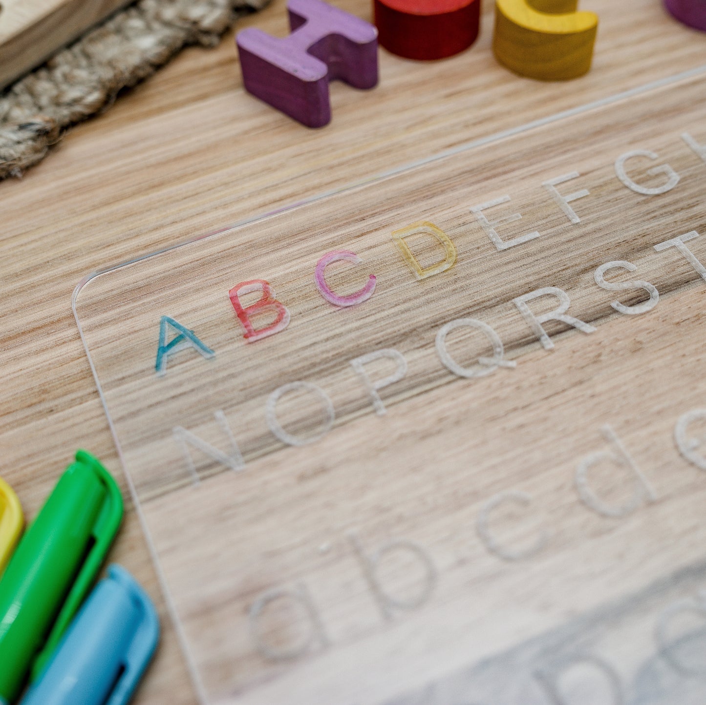 Acrylic Learning Trace Board Letters Numbers