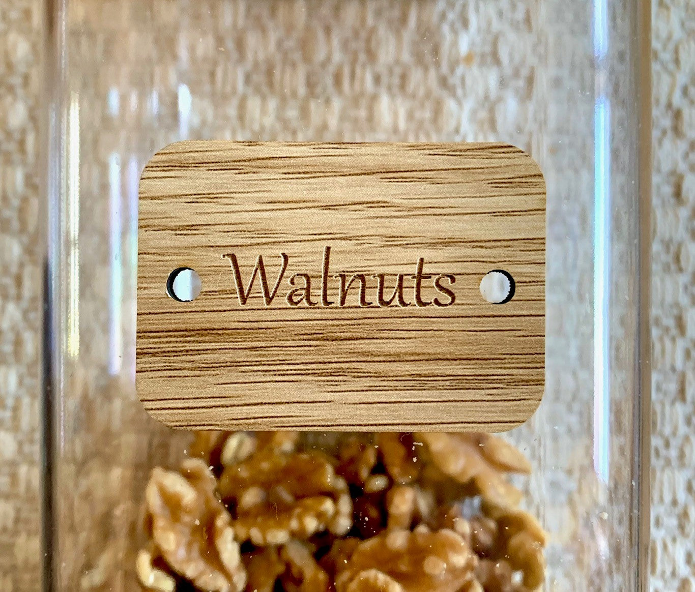 Wooden Pantry Labels Brown