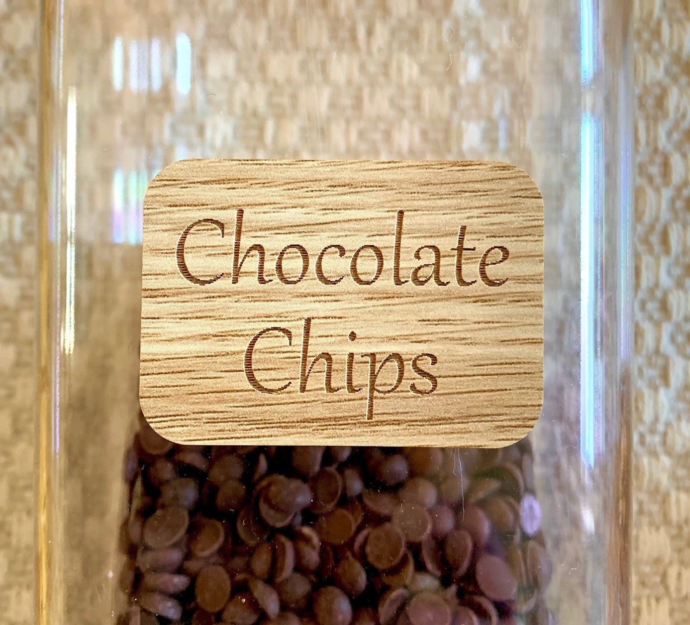 Wooden Pantry Labels Brown