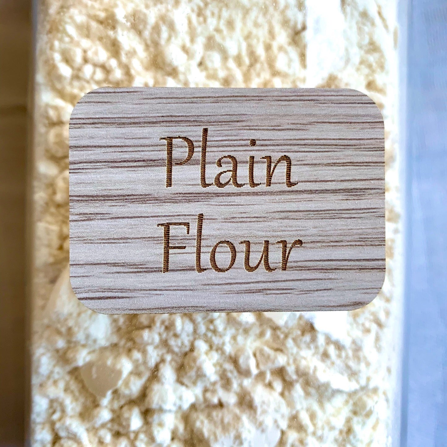 Wooden Pantry Labels Grey