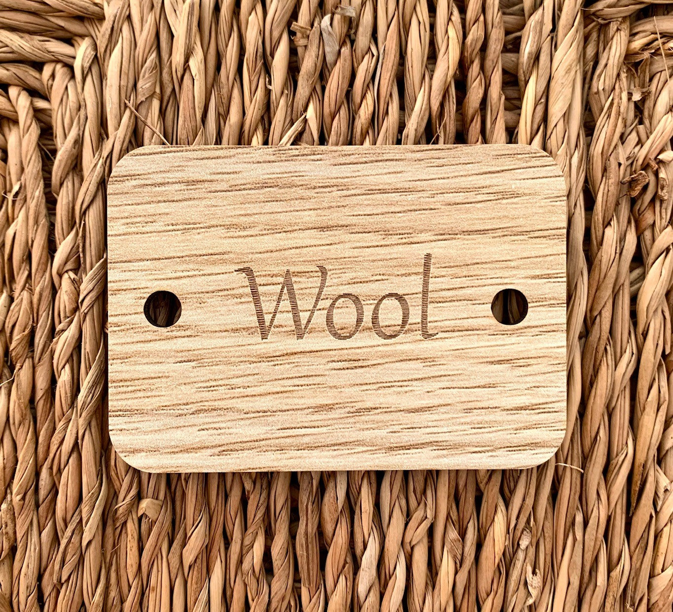 Wooden Brown Laundry Labels