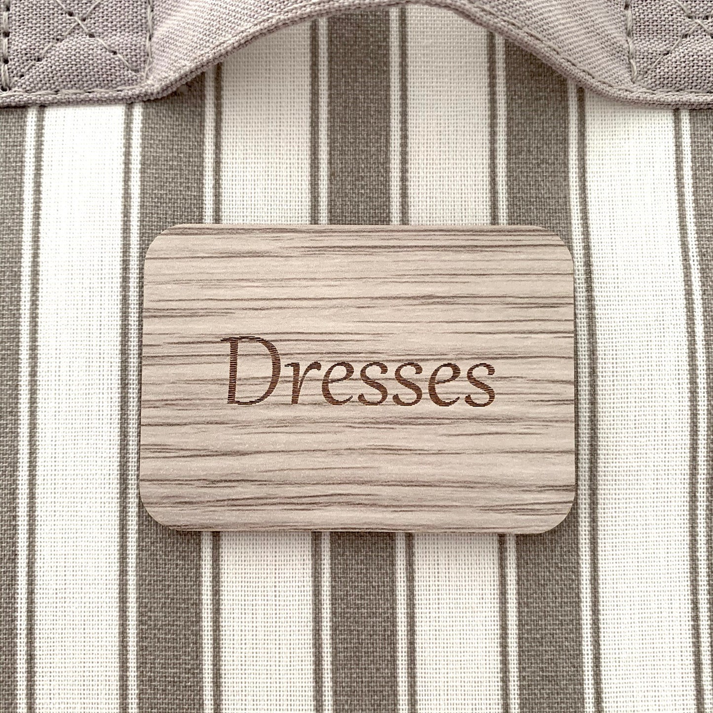 Wooden Grey Laundry Labels