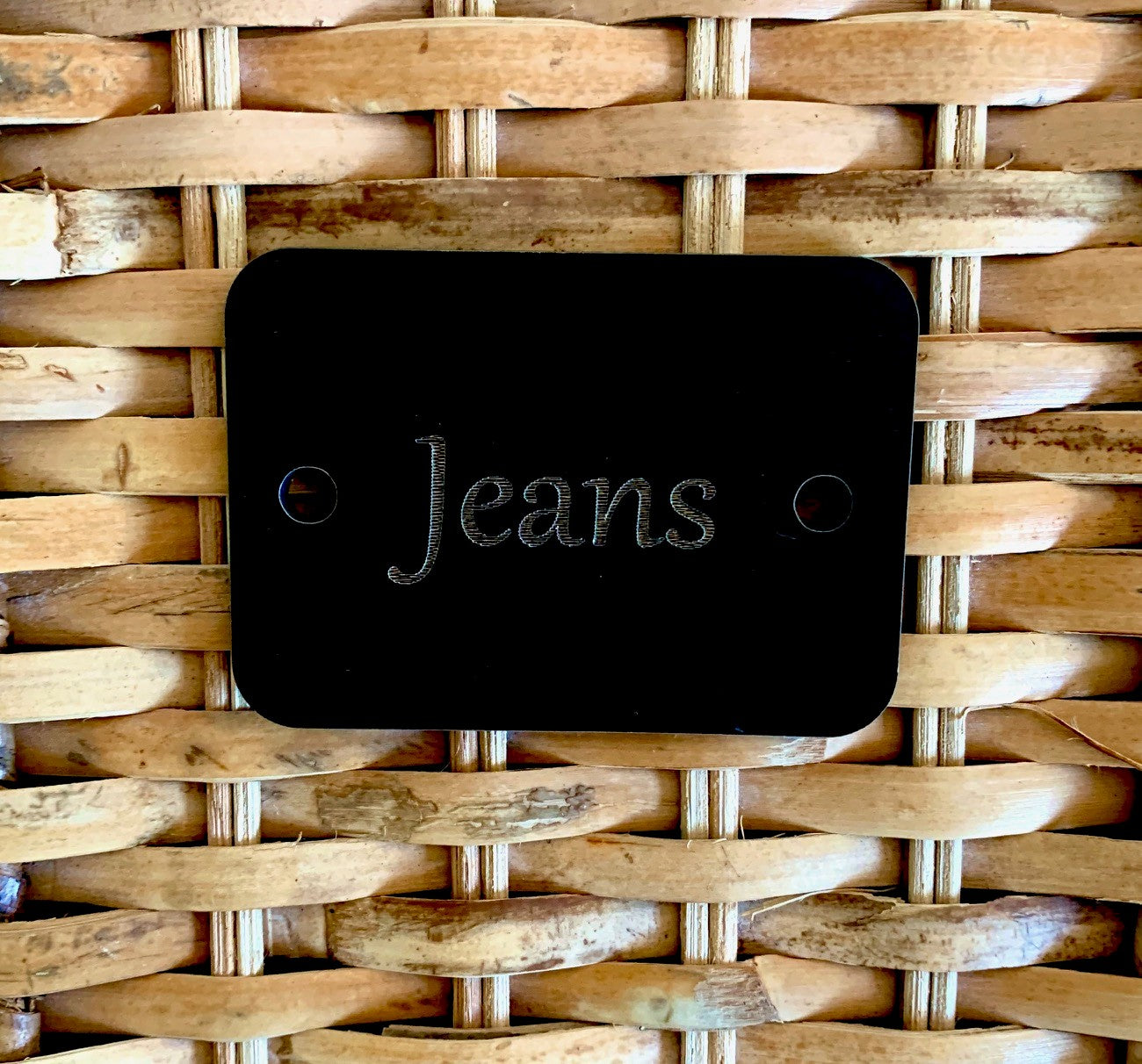 Wooden Black Laundry Labels