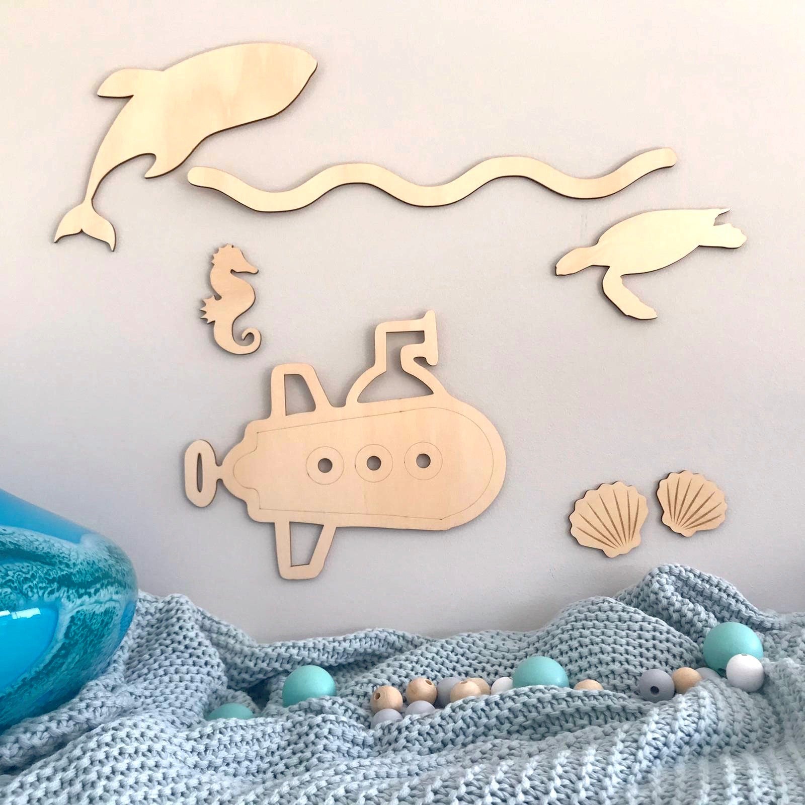 Wooden Under The Sea Submarine Animals