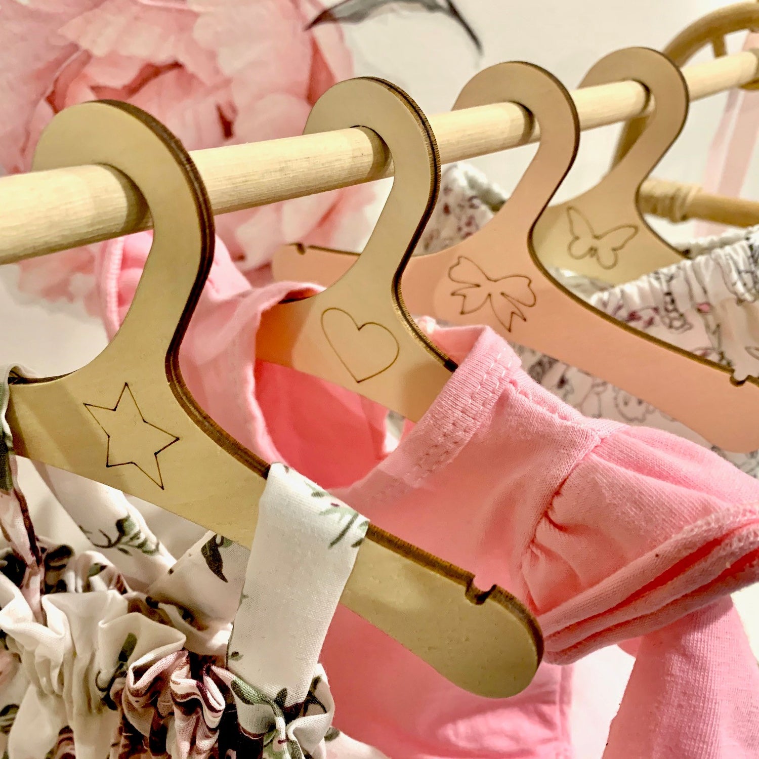 Wooden Doll Clothing Hangers