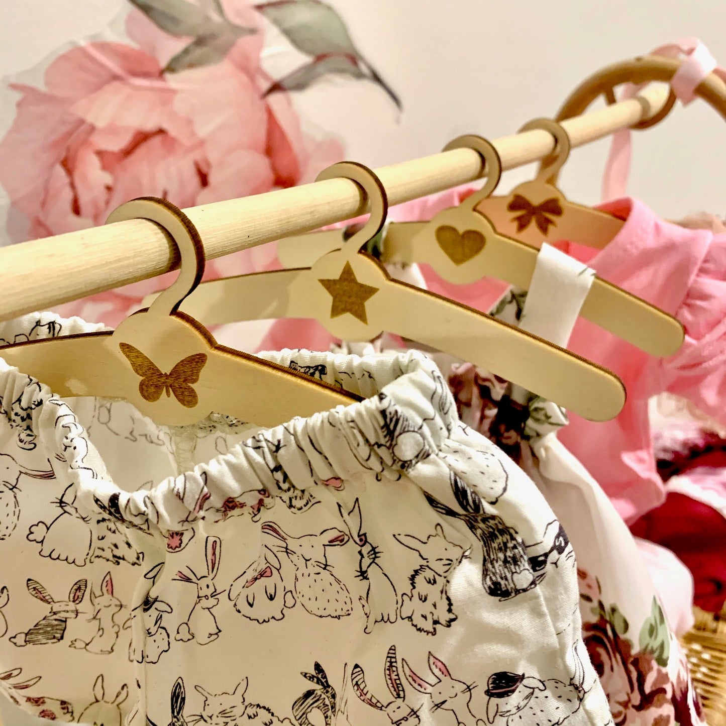 Wooden Doll Clothing Hangers