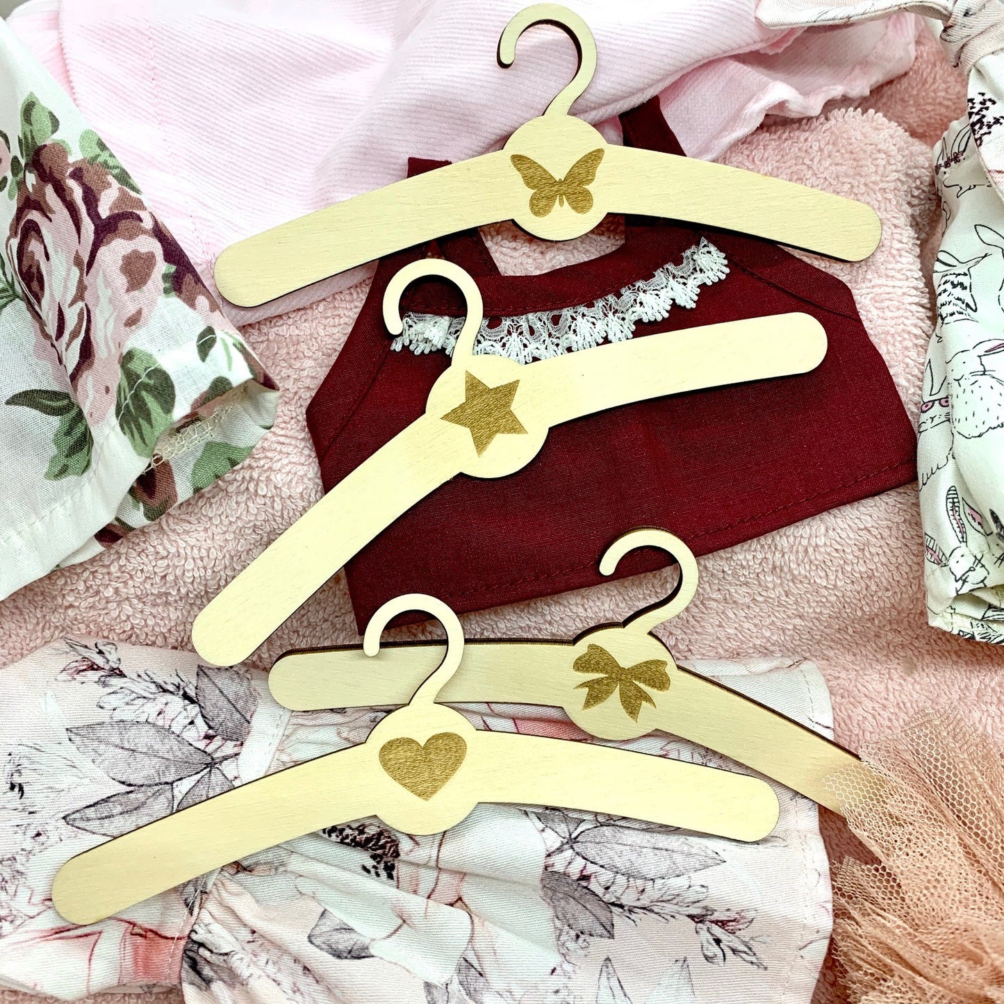 Wooden Doll Clothing Hangers