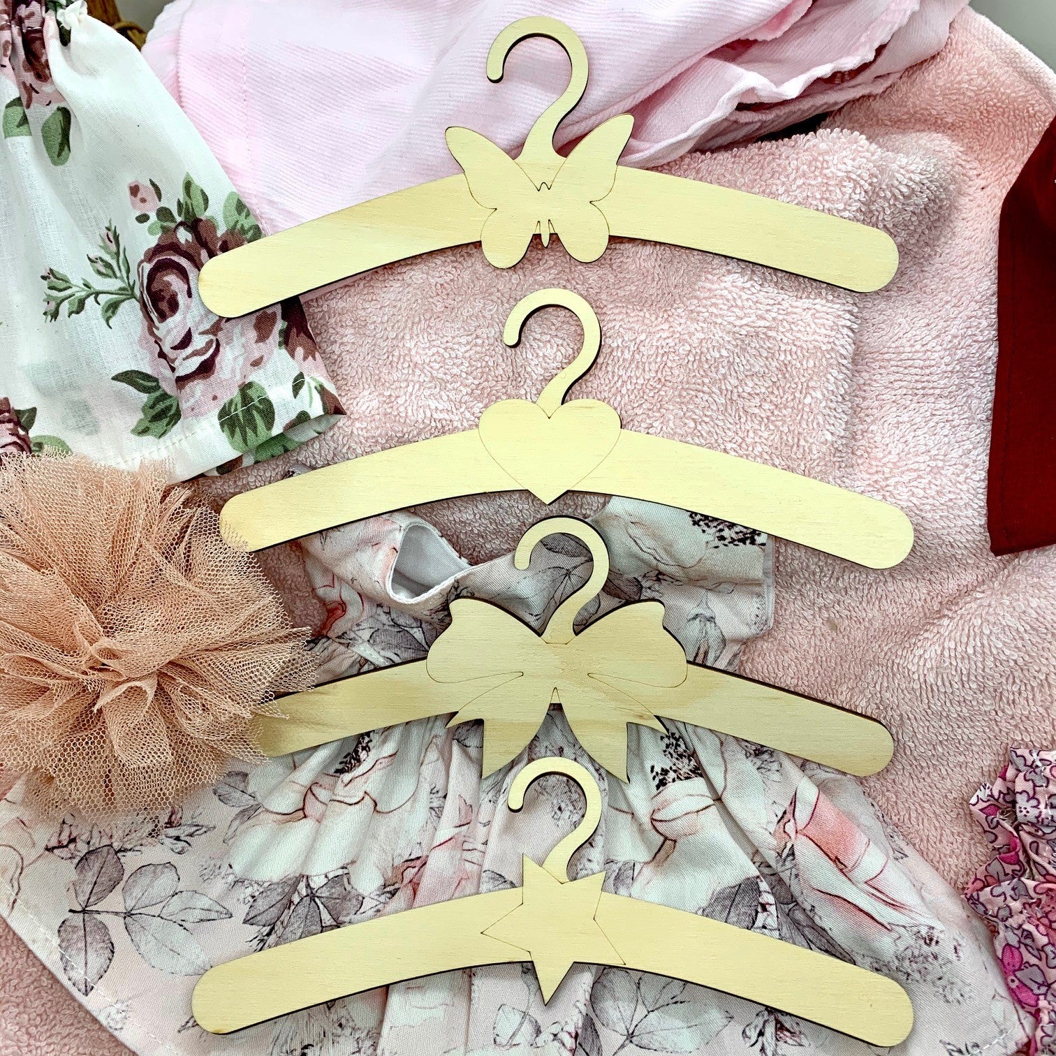 Wooden Doll Clothing Hangers