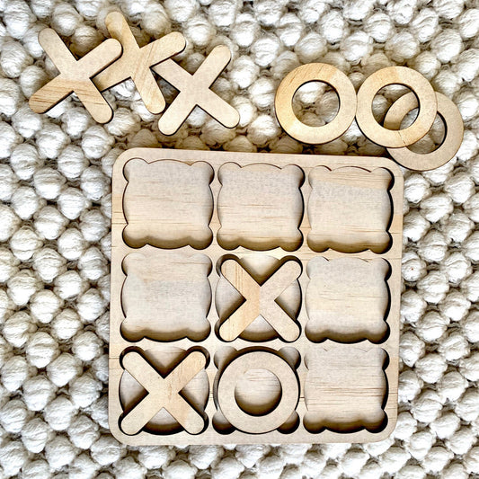 Wooden Naughts Noughts Crosses Game