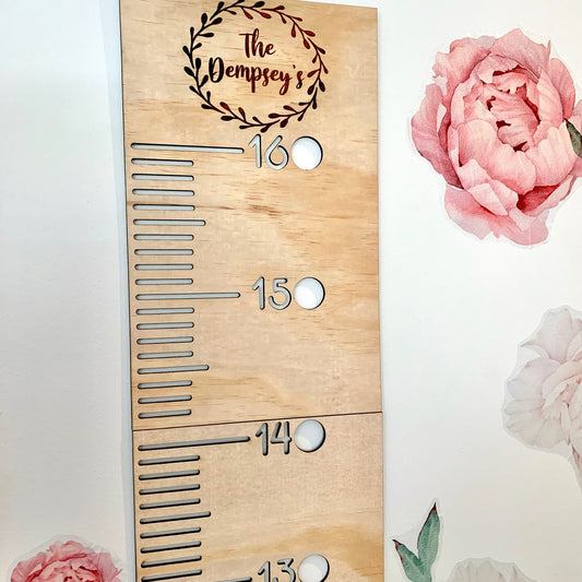 Wooden Personalised Height Chart Personalized