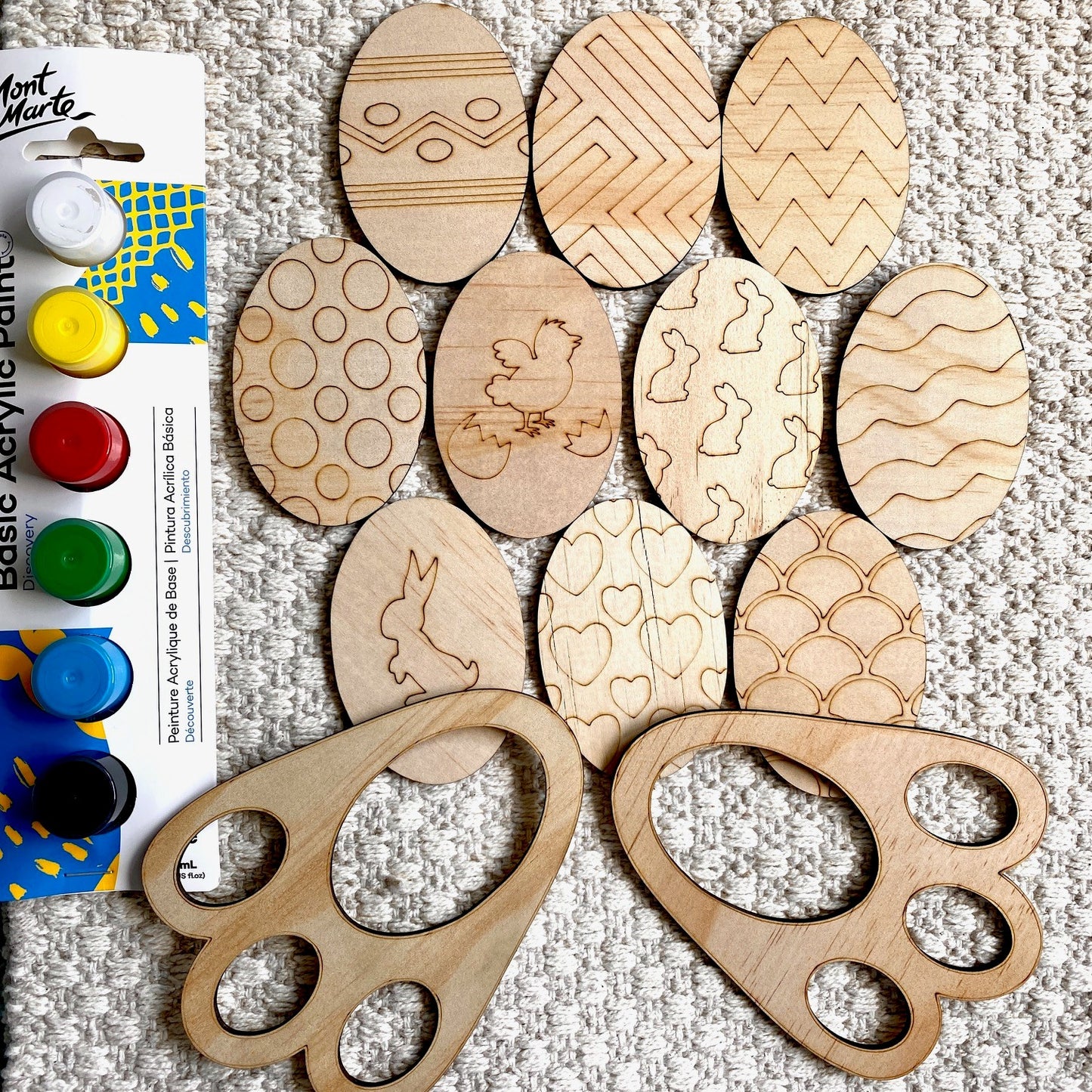 Easter Egg Painting Kit Wooden