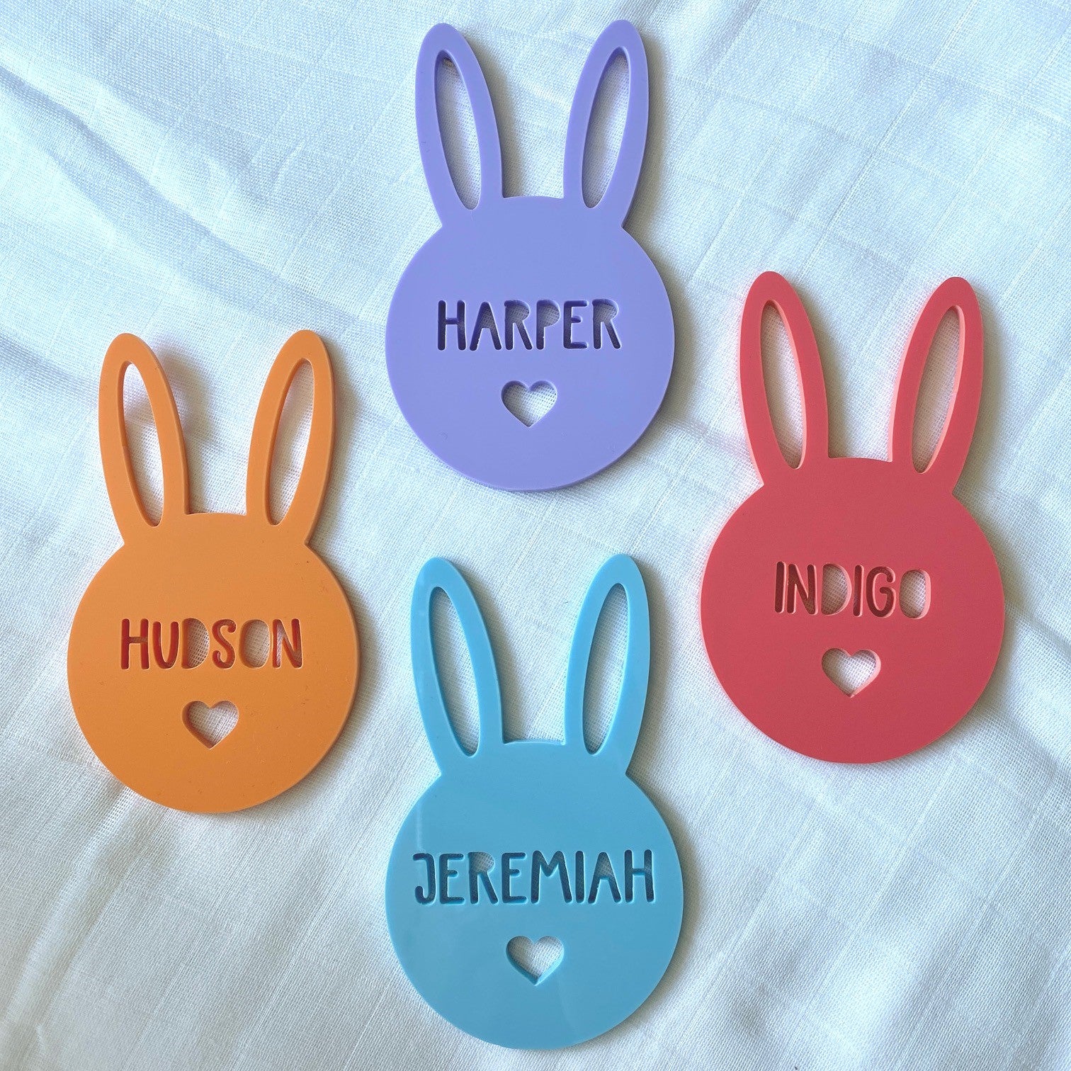 Easter Personalised Personalized Acrylic Name Bag Tag