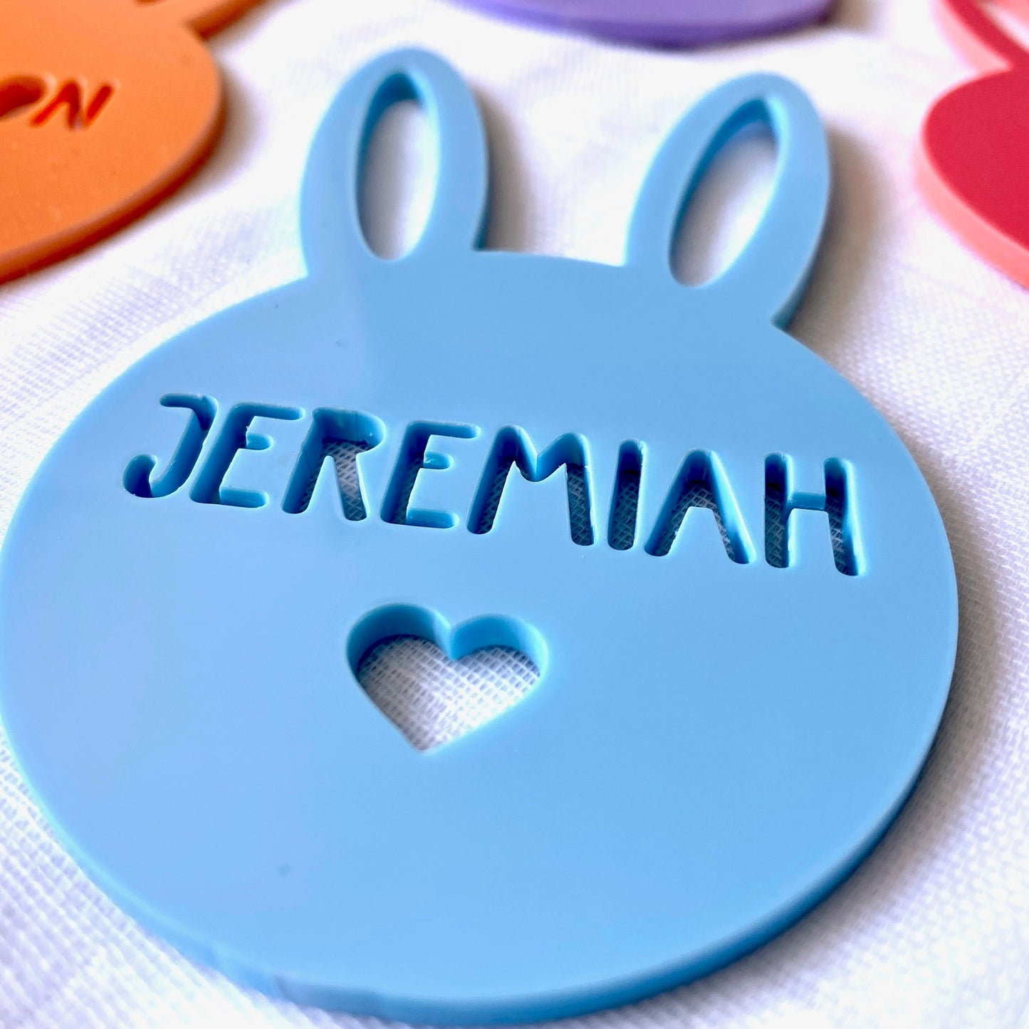 Easter Personalised Personalized Acrylic Name Bag Tag