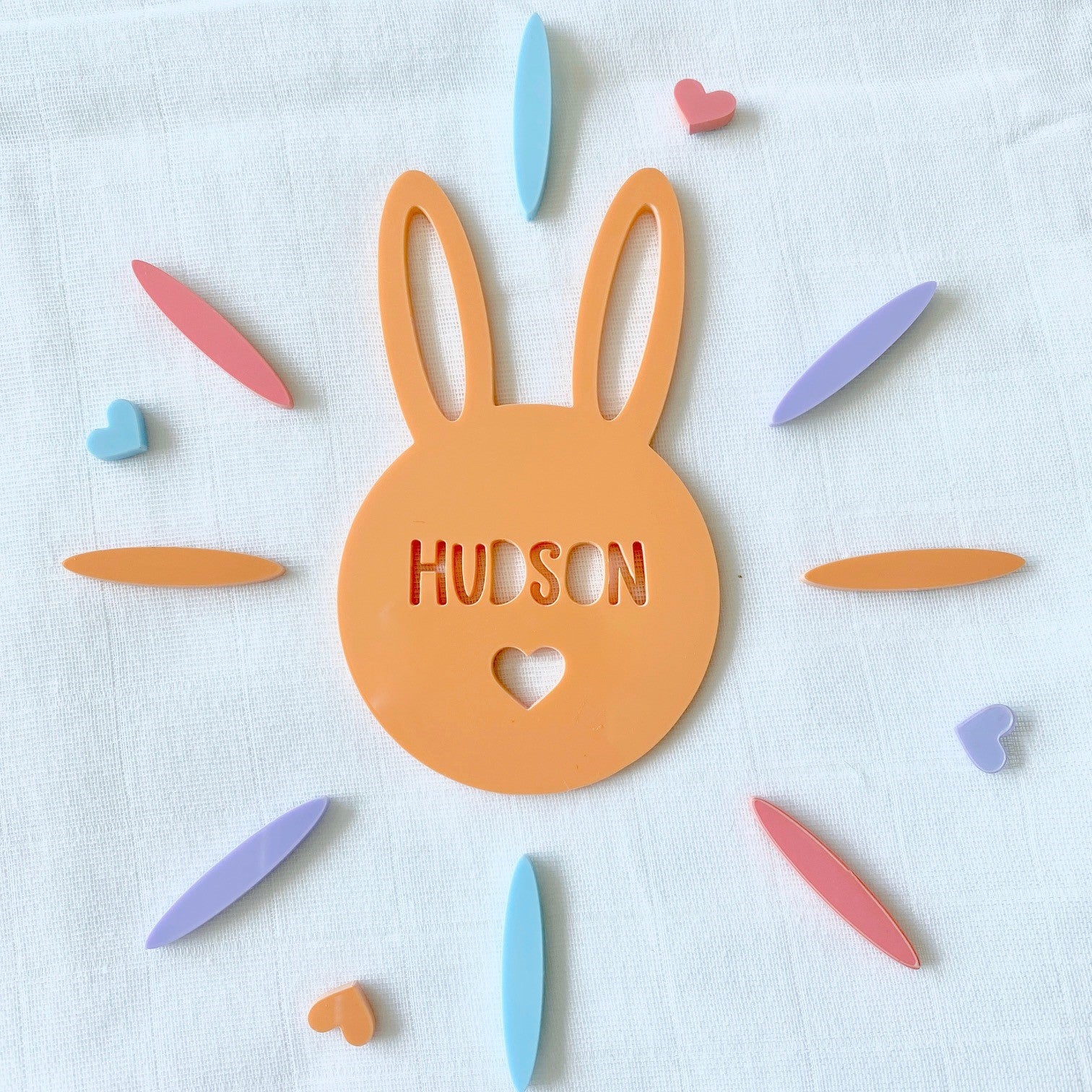 Easter Personalised Personalized Acrylic Name Bag Tag
