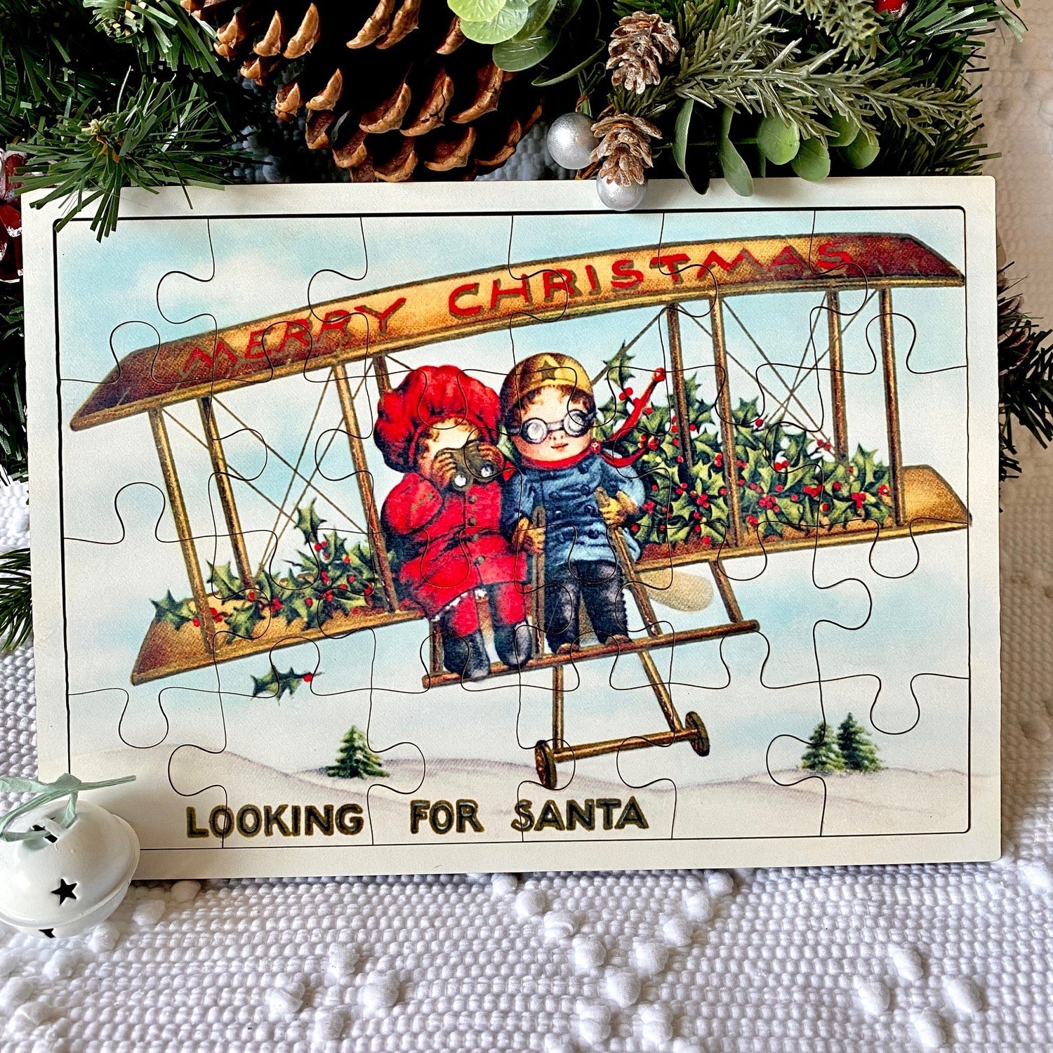Christmas Wooden Vintage Jigsaw