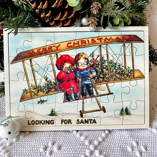 Christmas Wooden Vintage Jigsaw