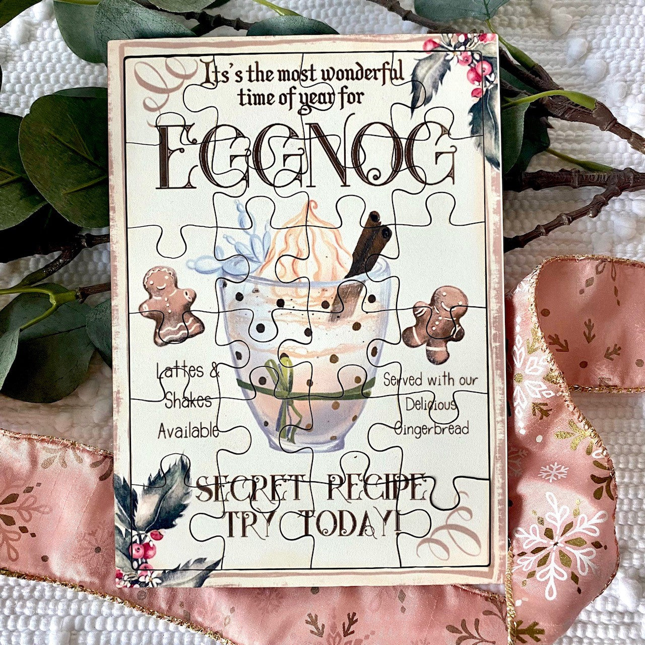 Christmas Wooden Vintage Jigsaw