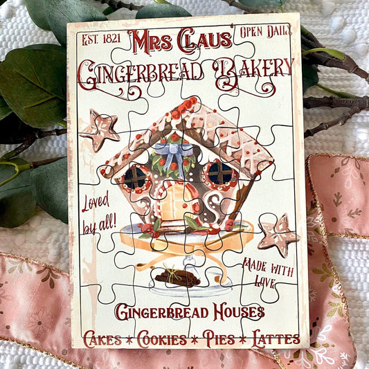 Christmas Wooden Vintage Jigsaw