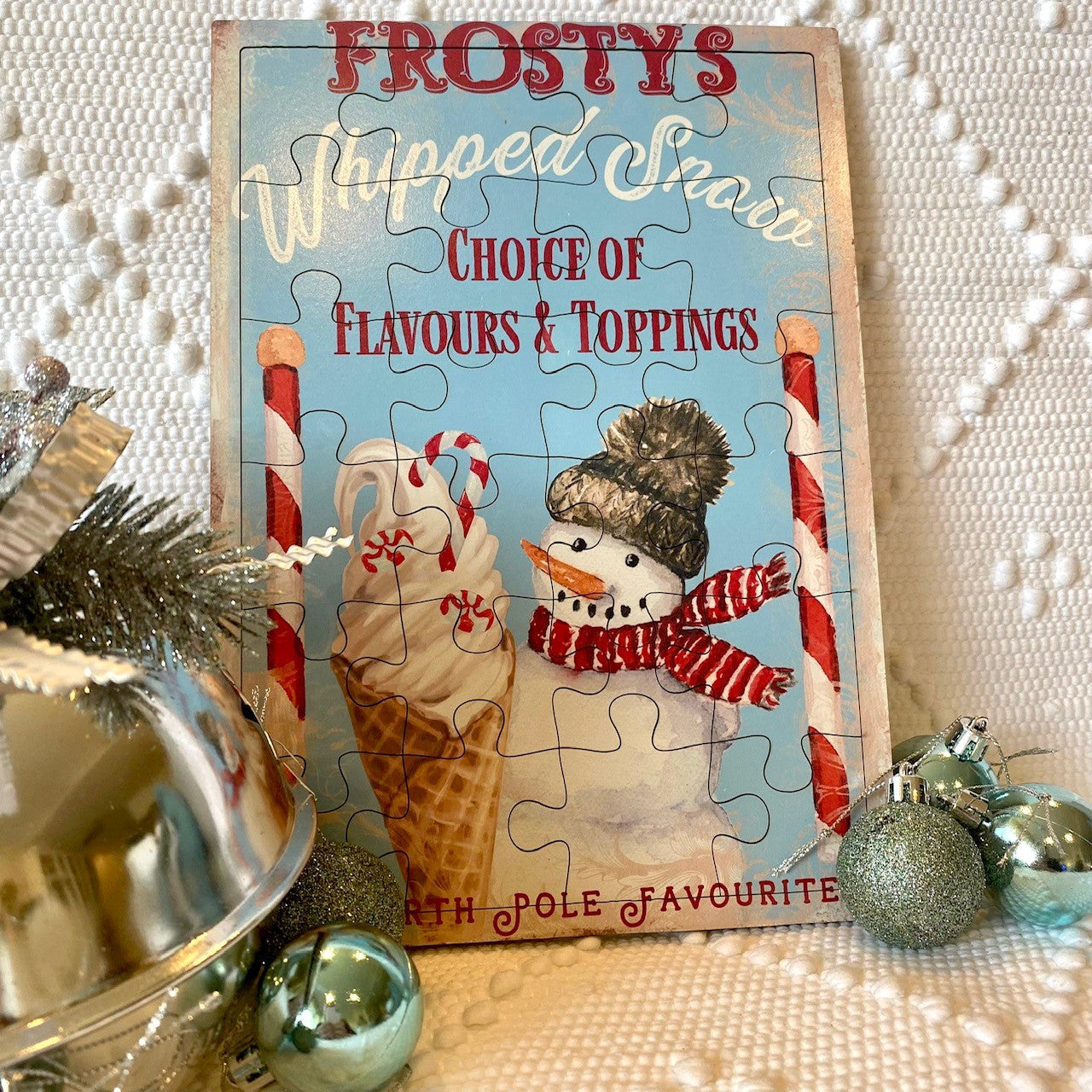 Christmas Wooden Vintage Jigsaw