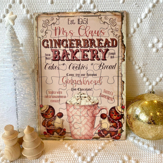 Christmas Wooden Vintage Jigsaw