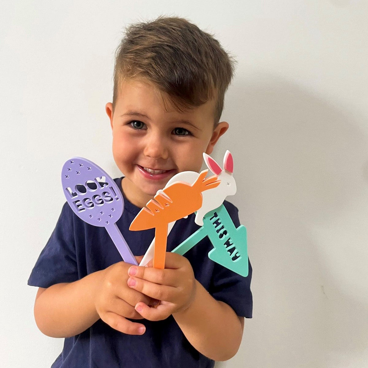 Gift Decoration Easter Egg Hunt Kids Game Children 2023 Event Clues Acrylic Signs Rabbit Chick Decor