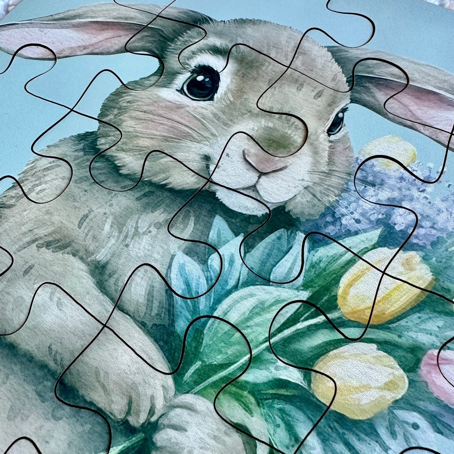 Easter Bunny Jigsaw Puzzle Wooden Gift 2023 Egg Children Kids