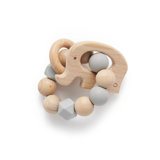 Wooden Purebaby Elephant Teething Ring