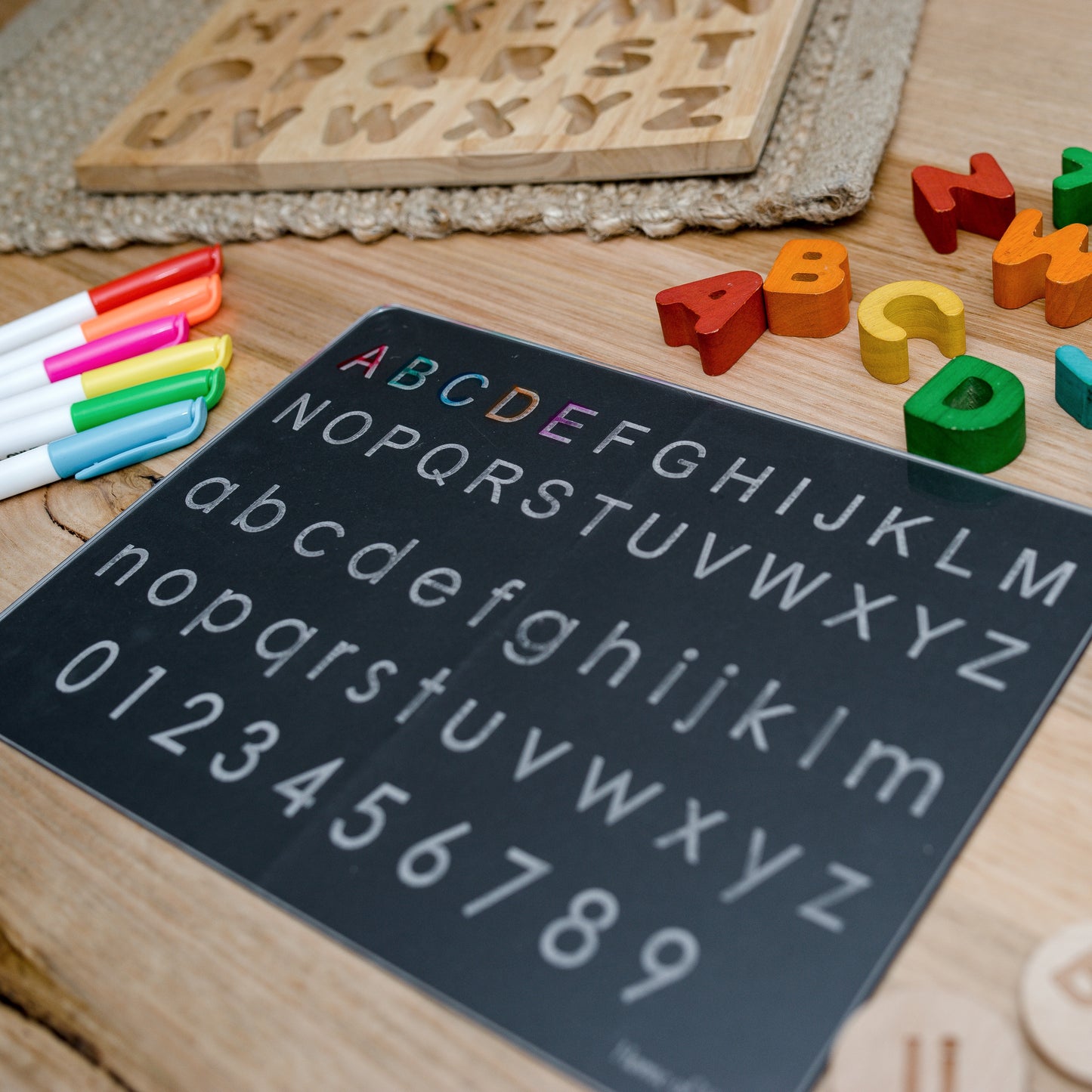 Acrylic Learning Trace Board Letters Numbers